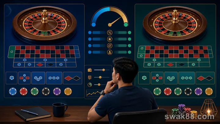 European and American roulette wheels compared