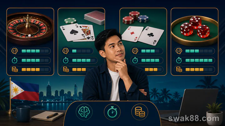 Choosing a first online table game in the Philippines